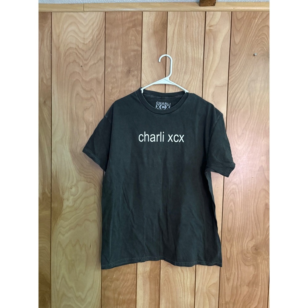 Charli XCX Girl So Confusing Lyric T-Shirt Mens Large Faded Black Brat Tour